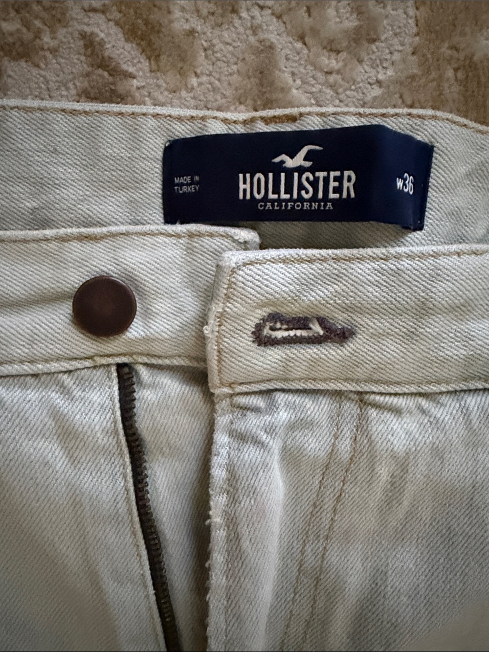 Hollister Men's Light Beige Slim Jeans